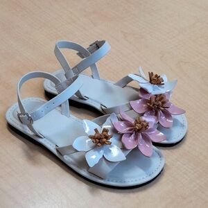 ZARA Girls Floral Sandals Size 11.5